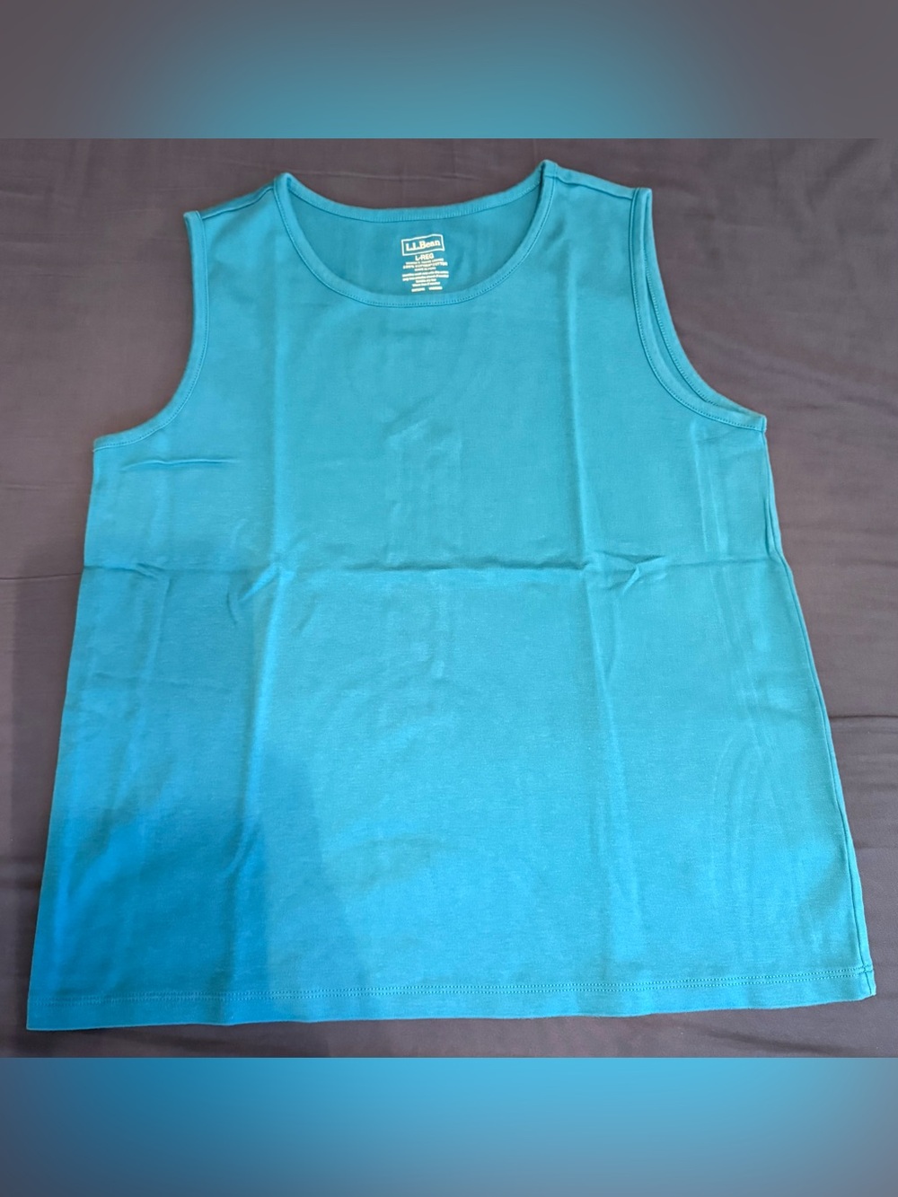 L.L.Bean Pima Cotton Tank Top Blue Size L Large